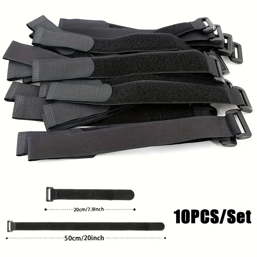 10pcs Reusable Fastening Nylon Fixing Straps, Durable Functional Ties, Cable Ties Qme