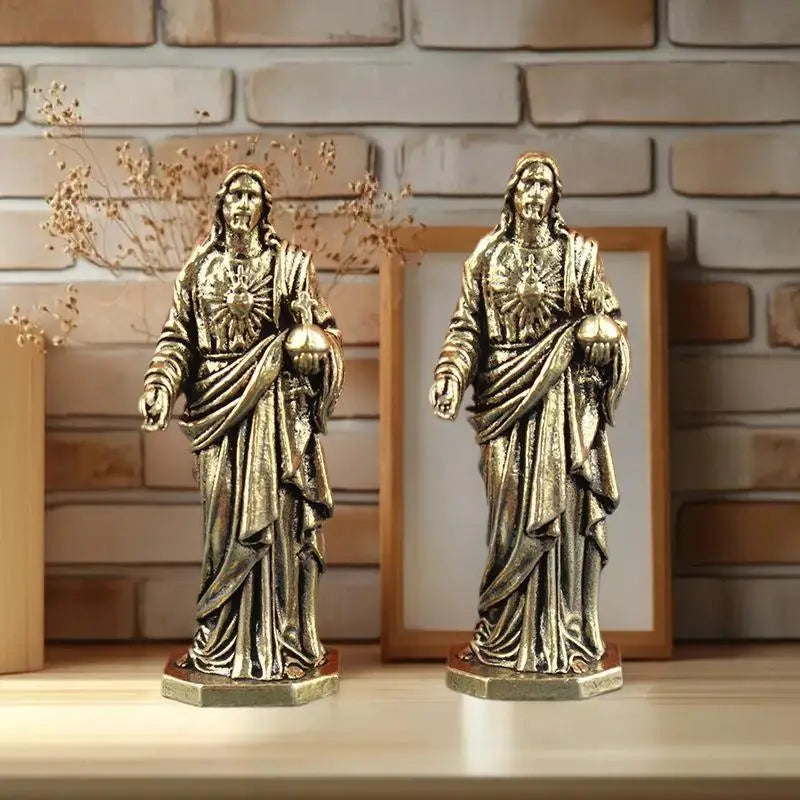 Handmade Brass God Statue Creative Cross Border Craft Vintage Desktop Qme Default Title