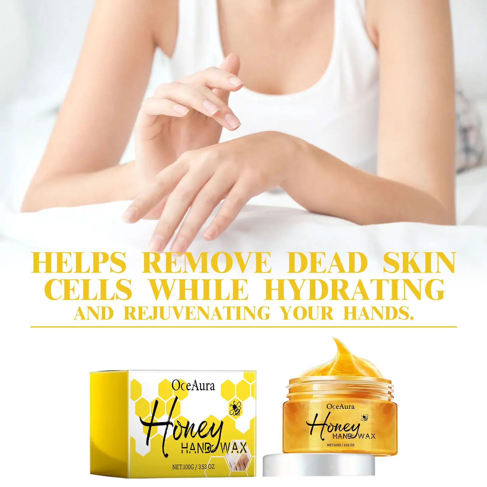 Honey Hand Wax Moisturizing Brightening Mask Nourish Tender Skin Qme