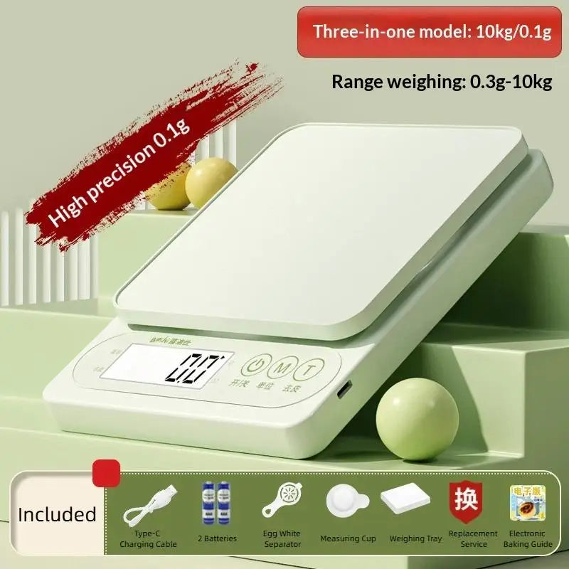 Digital Food Kitchen Scale Accuracy One Touch Tare Function Baking Qme 3 A