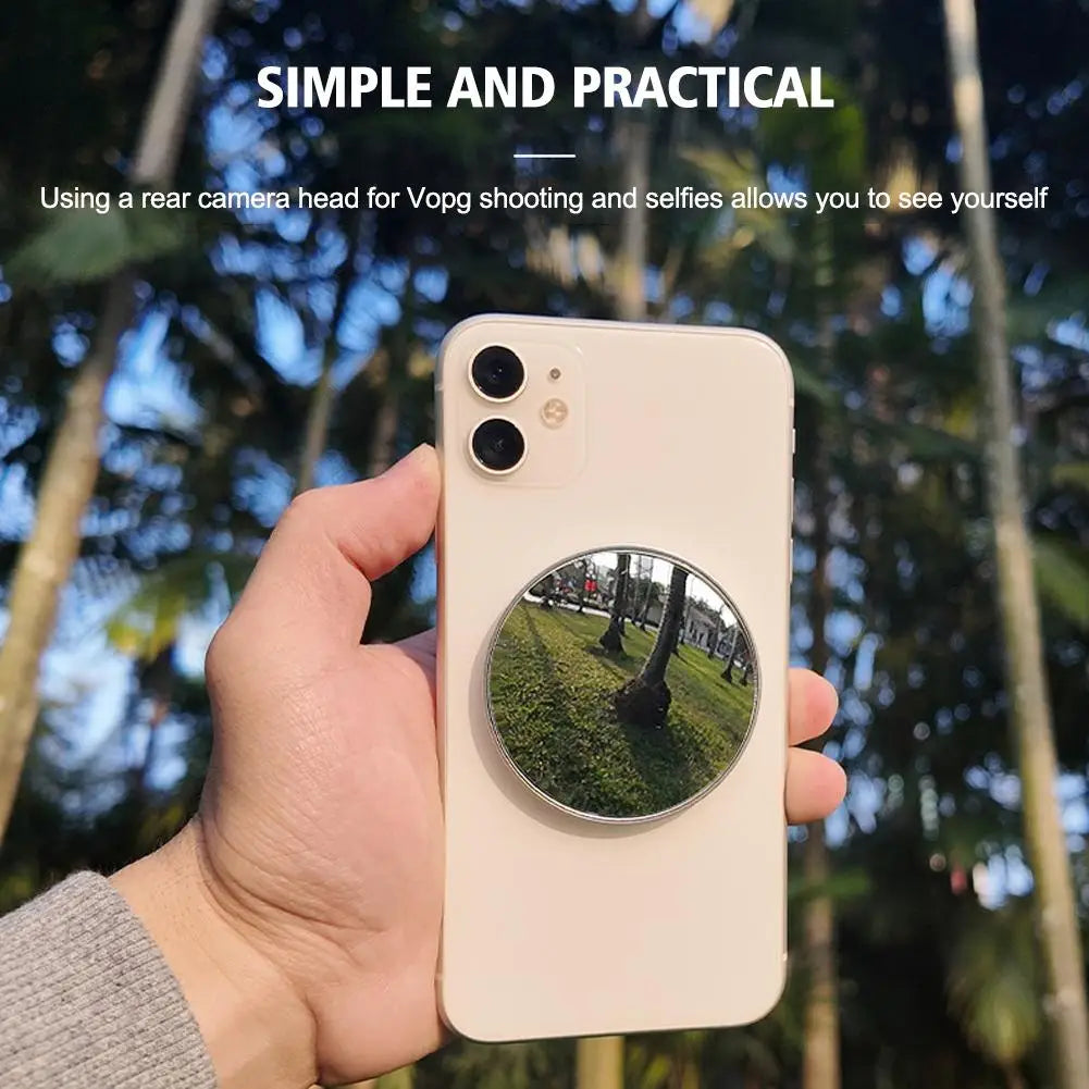 For Magsafe Magnetic Convex Mirror Smartphone Beauty Mirror Video Selfie Vlog Magnetic Mirror For Streaming Selfie Qme