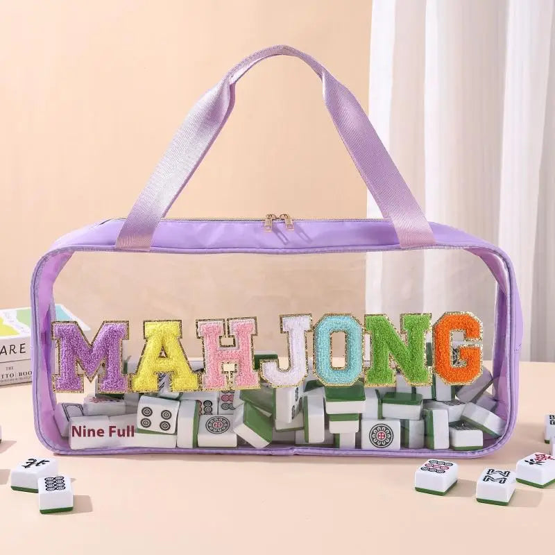 Business Studio Home Travel Adults Teens Mahjong Tile Bag Waterproof Qme Purple