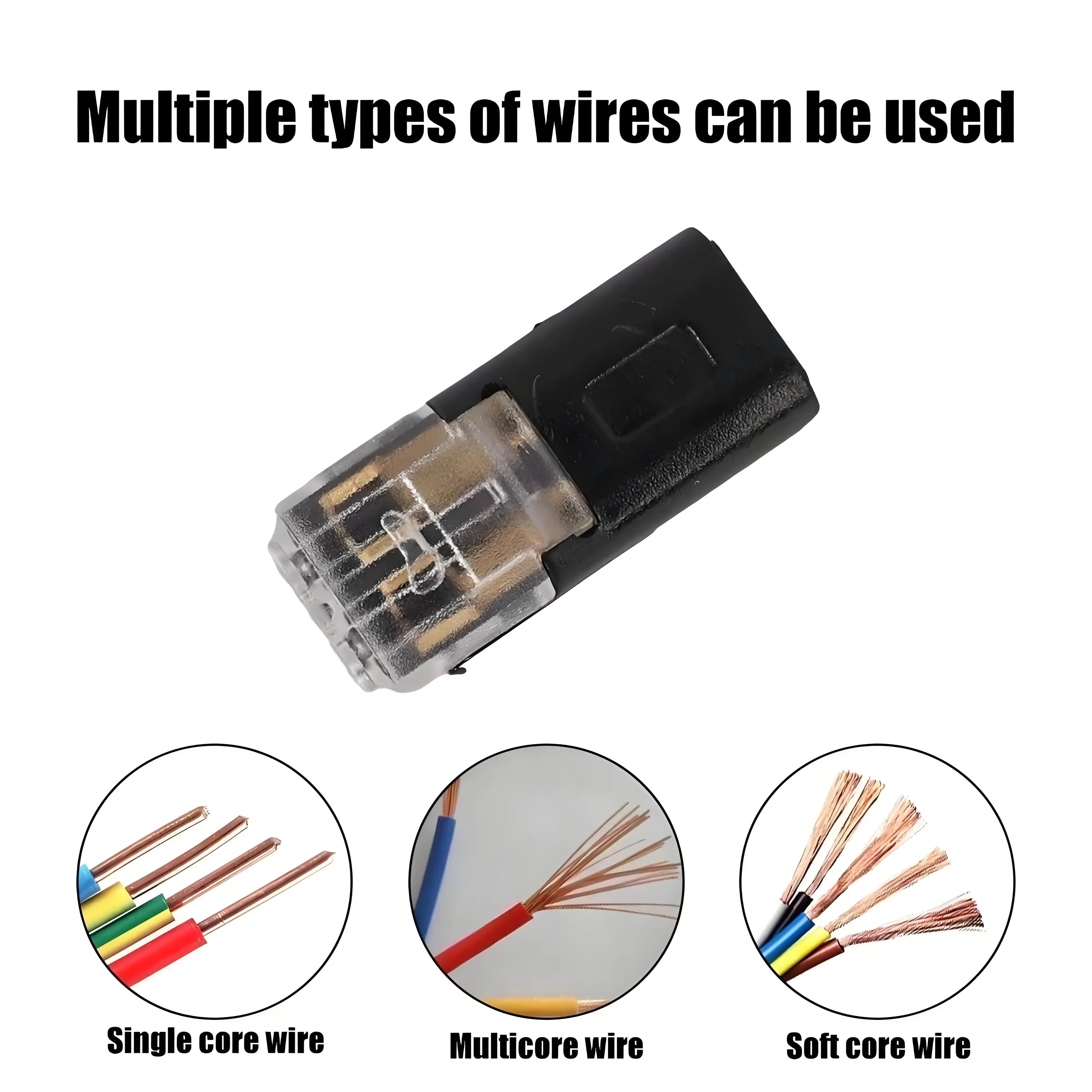 Fast Electric Wire Connector Free Stripping Plug Quick Cable Connector Dual line Interconnection Automotive Terminal Connectors Qme