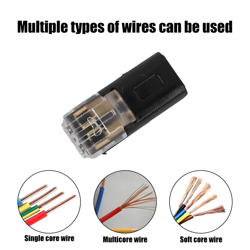 Electric Wire Connector No Stripping Quick Cable Connectors Detachable Automotive Terminal Connector LED Cable Buckle Connector Qme