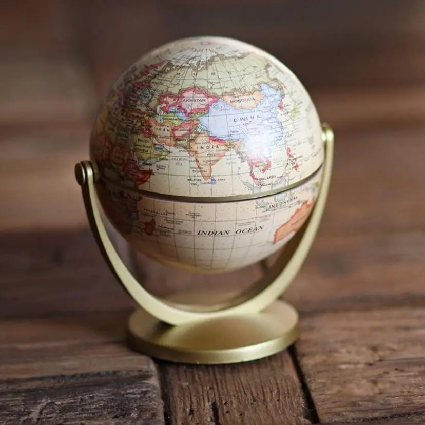 English Version Globe Ornament Rotating World Globe Desktop Ornaments Geography Teaching Learning Tool School Office Supplies Qme