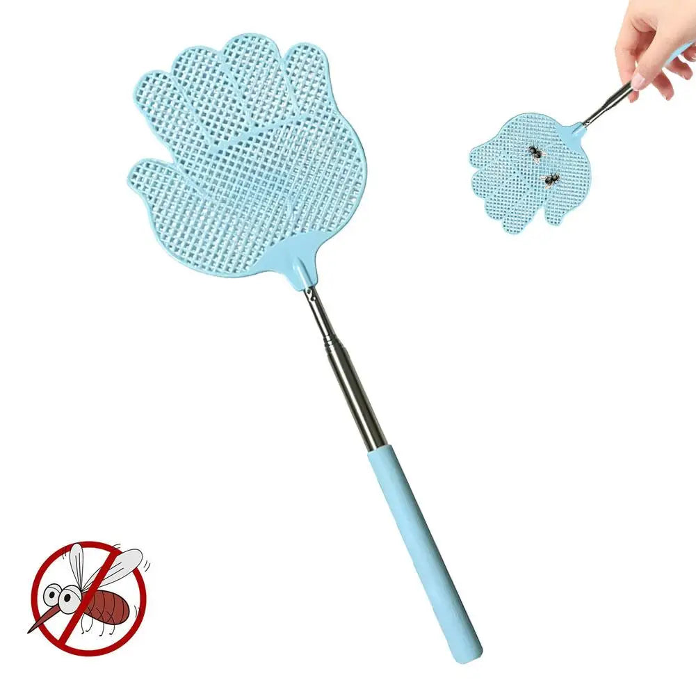 Funny Hand Shaped Fly Swatters Durable Telescopic Swatter Flyswatter Qme Blue