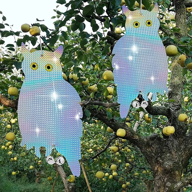 1 2 4 Outdoor Garden Decorative Wind Chime Reflective Owl Fake Hawk Qme