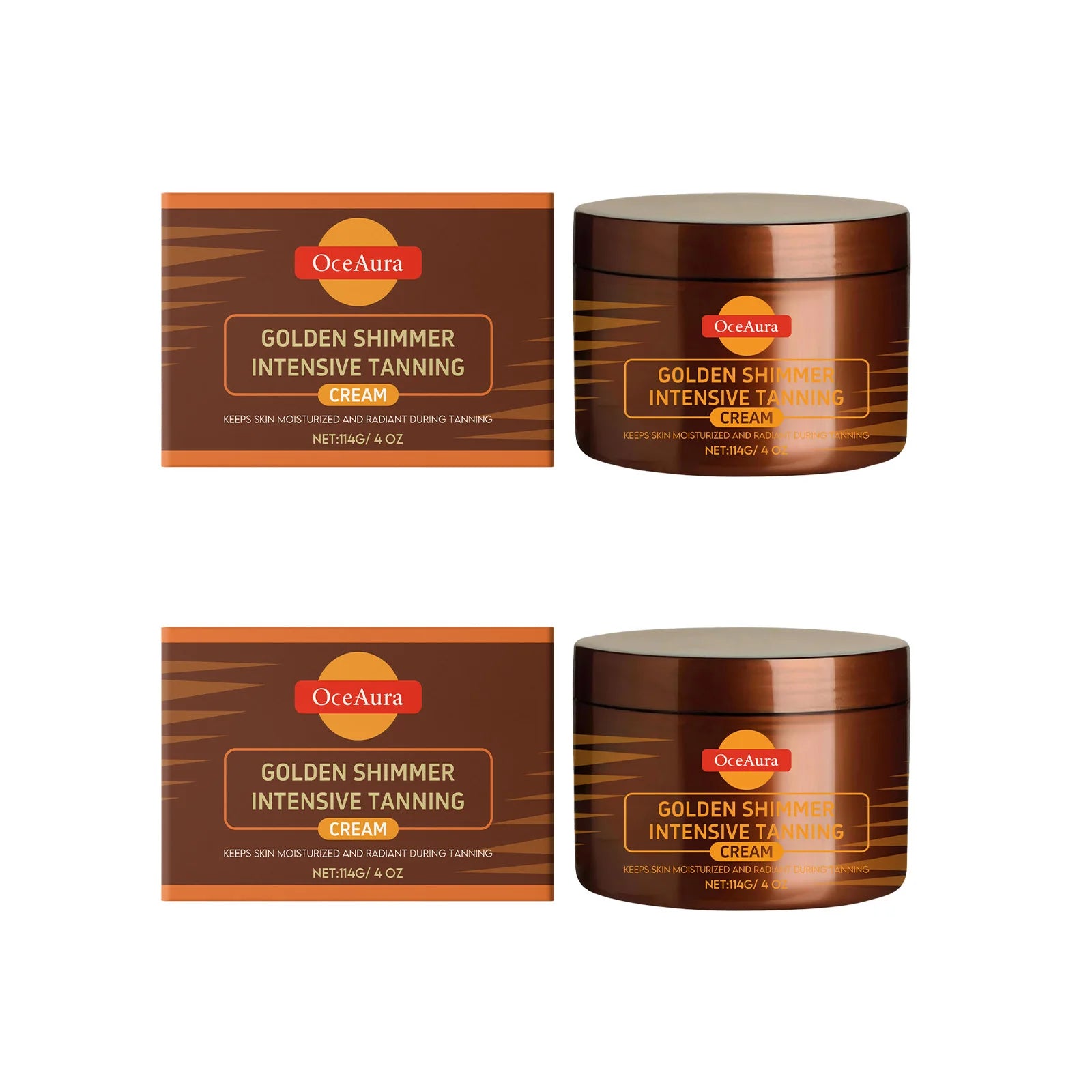 Tanning Accelerator Gel Natural Lasting Self Solarium Sunless Tanner Body Face Glow Bronzer Nourishing Intensive Tanning Cream Qme 2 x 114g Boxed