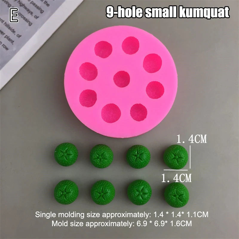 Silicone Fruit Molds Cake Decorating 3D Chocolate Fondant Decorative Qme E