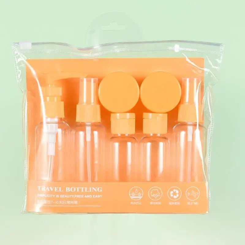 Multipurpose Leak Proof Refillable Bottles Toiletries Travel Qme Orange