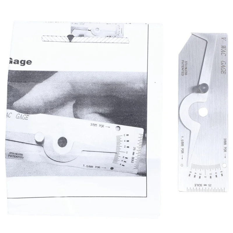 A02F-10X V-WAC Biting Edge Welding Gauge Welder Welding Inspect Metric Single Weld Gage Qme
