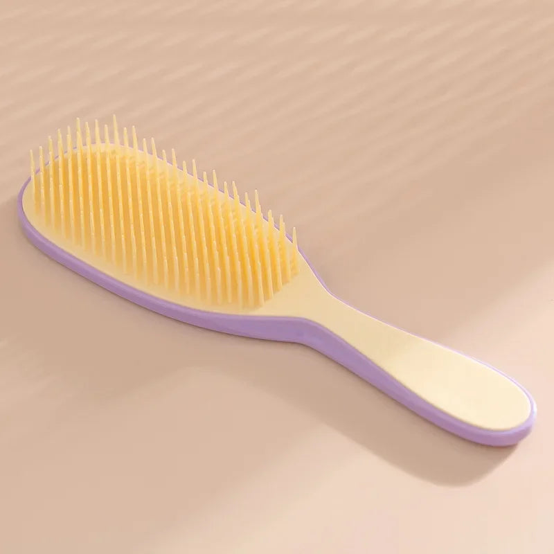Scalp Massage Comb Anti-static Hair Brushes Not Knotted Tangle Qme Purlpe Beige