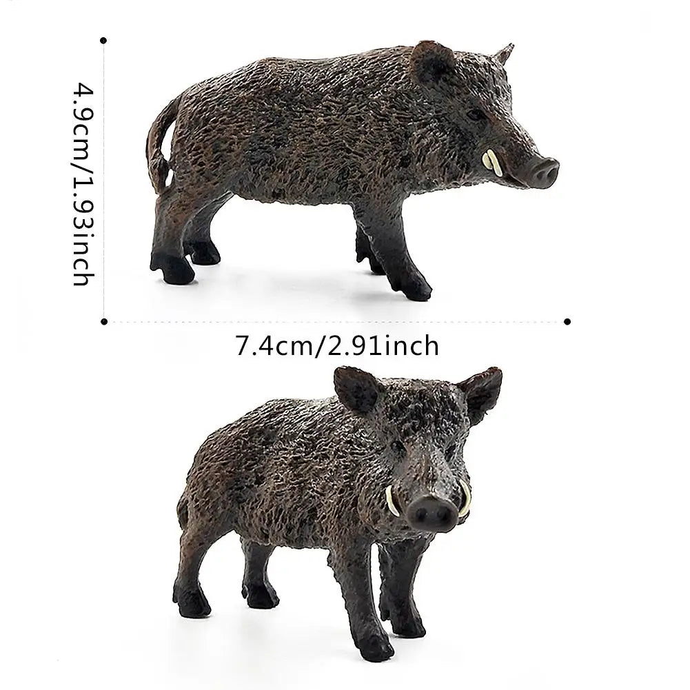 Realistic Boar Animal Model Simulated Wild Pig Action Figures Qme