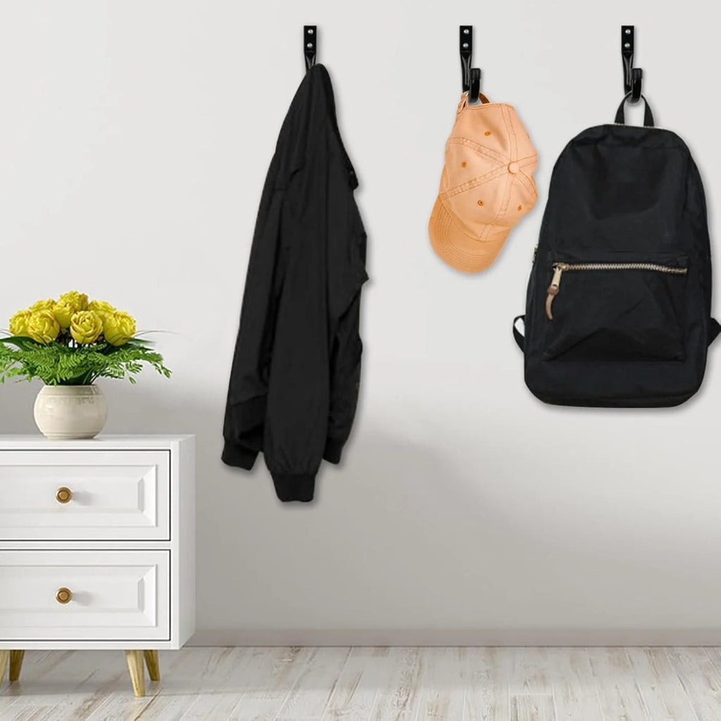 Metal Wall Hooks Are Used for Hanging Heavy-Duty, Garage Storage Hooks, Large Practical J-Shaped Hooks, and Black Wall Hangers Qme