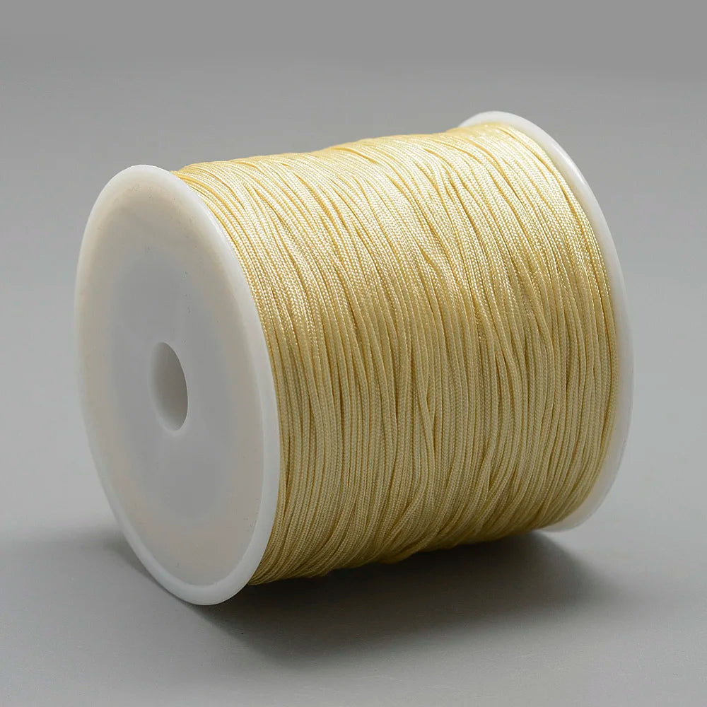 Pandahall 100m Roll Nylon Thread Braided Chinese Knotting Cord