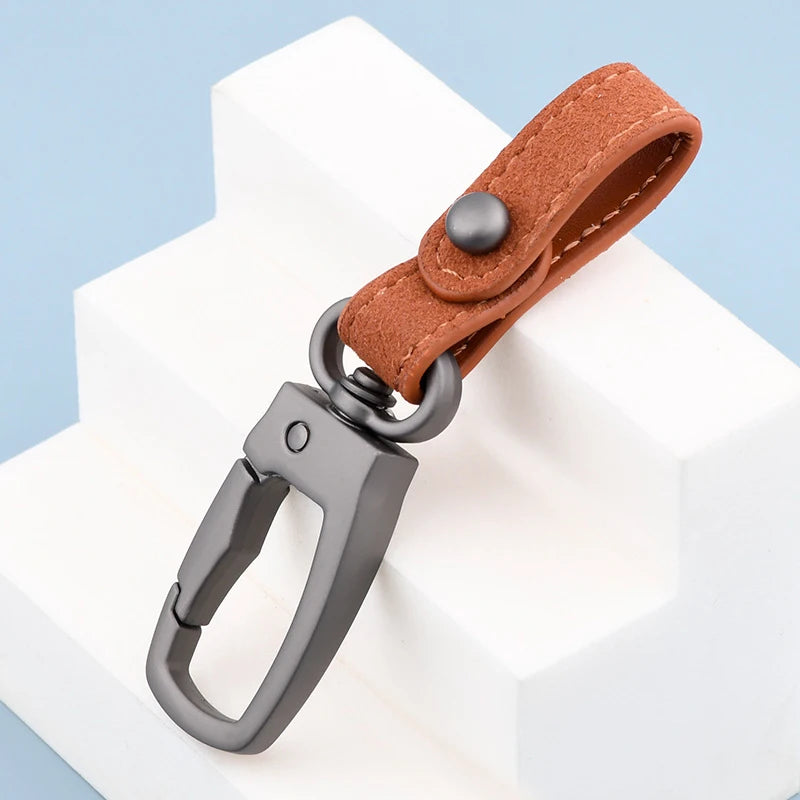 Handmade Leather Keyring Outdoor Camping DIY Car Keychain Charms Qme