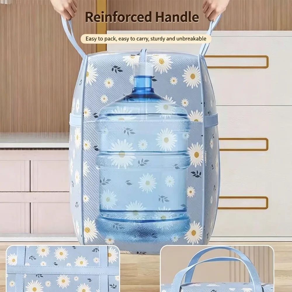 Extra Large Moisture-Proof Quilt & Clothes Storage Bag Heavy Duty Moving Packing Sack for Home Travel Luggage Tote Qme