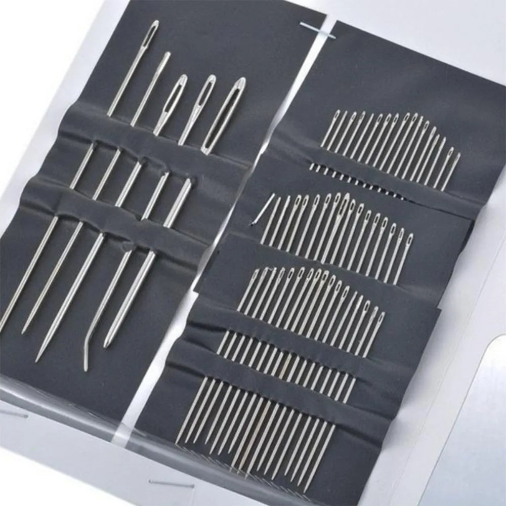 3set Stainless Steel Hand Sewing Needle Set, Big Eye Embroidery Needle, Various Sizes, High-end Needle Embroidery Craft Supplies Qme