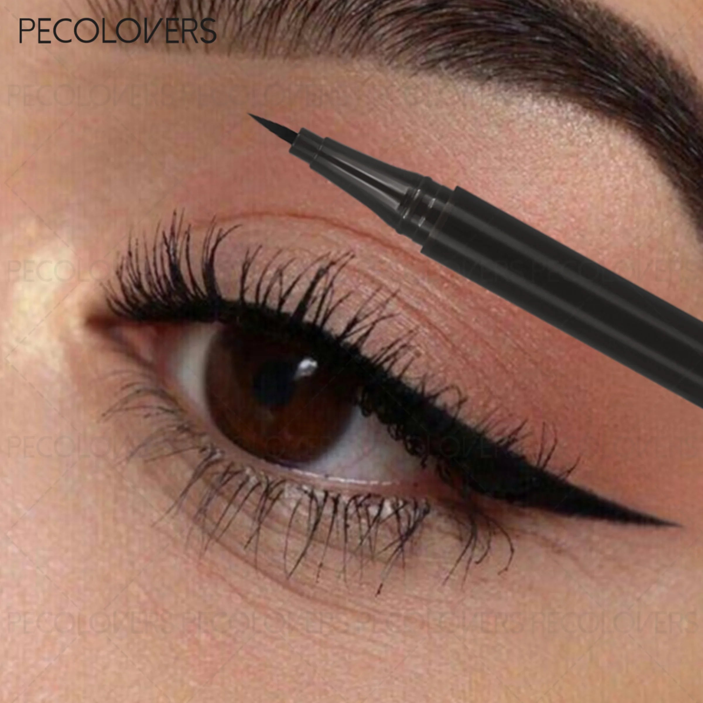 Ultra-fine Tip Liquid Eyeliner Pen Black Brown Pigmented Waterproof Qme