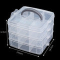 Jewelry Earrings Portable Storage Box Transparent Minimalist Toy Qme 3 layers