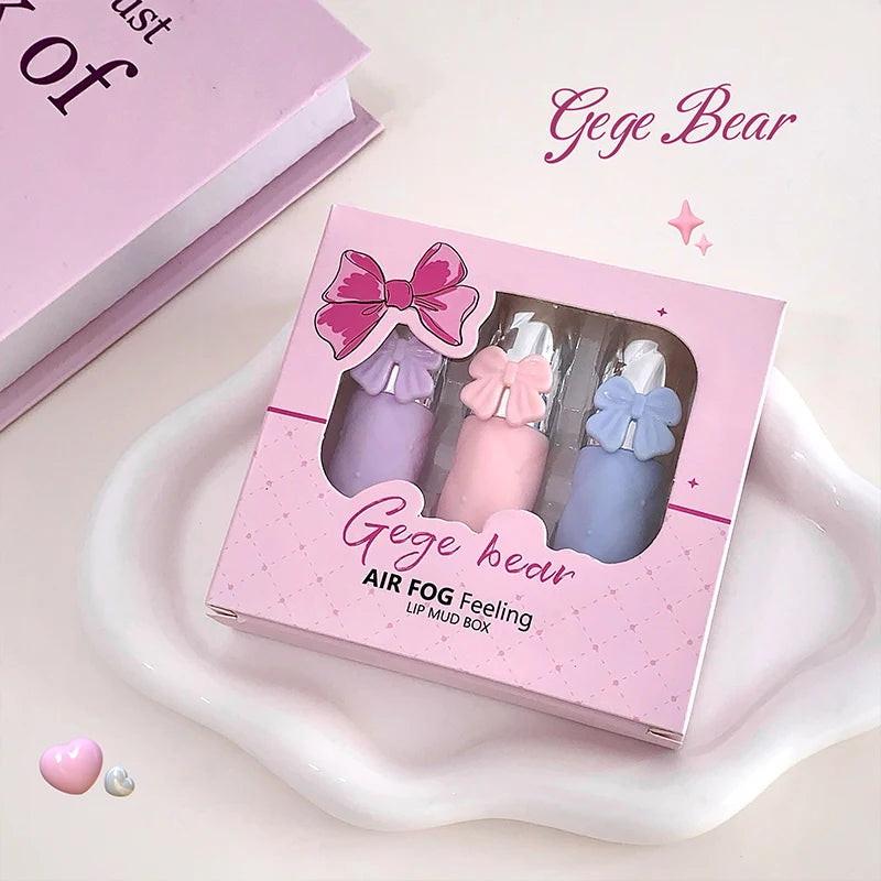 Gege Bear Air Matte Lip Mud Glaze Three Box Qme