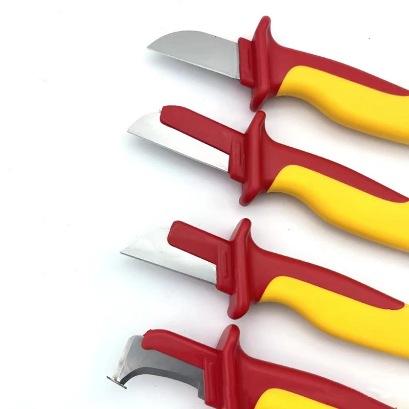 Electrician Knife Insulated Cable Stripping Snips Straight Curved Qme