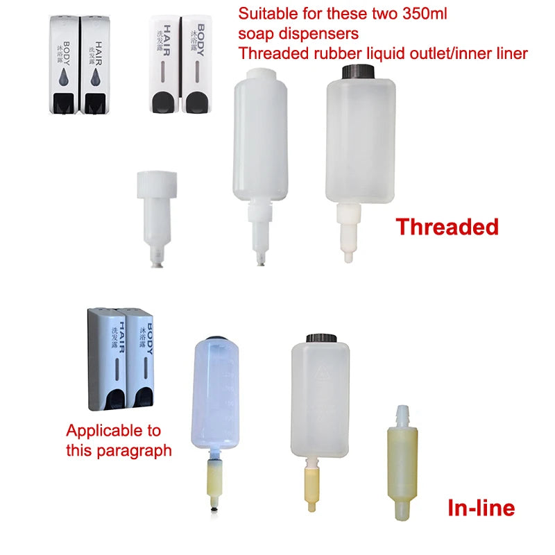 Soap Dispenser Head Convenient Spring Hose Liquid Accessories Rubber Qme