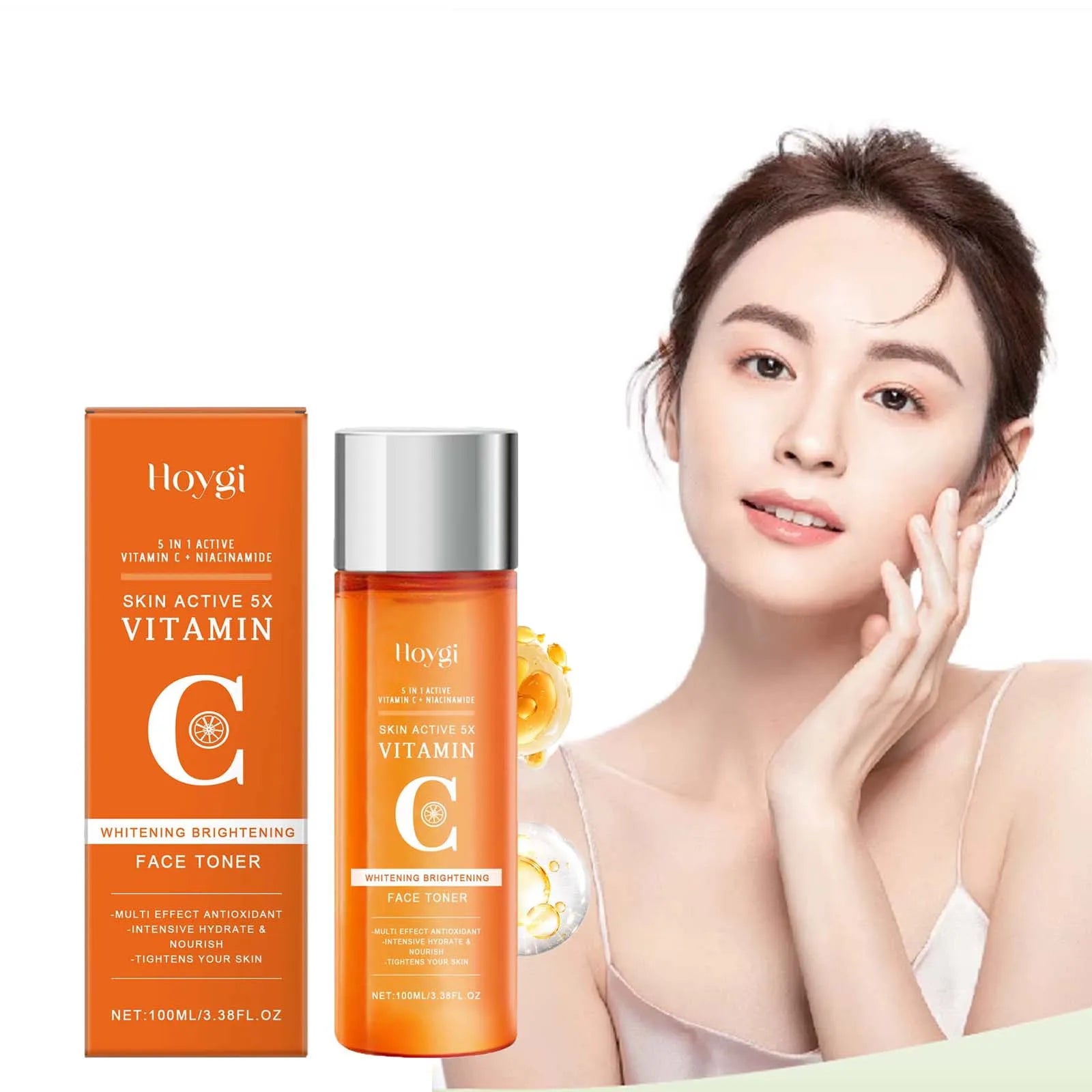 Vitamin C Hydrating Toner Moisturizing Brightening Refreshing Antioxidant Facial Essence Shrink Pores Smoothing Face Skin Care Qme