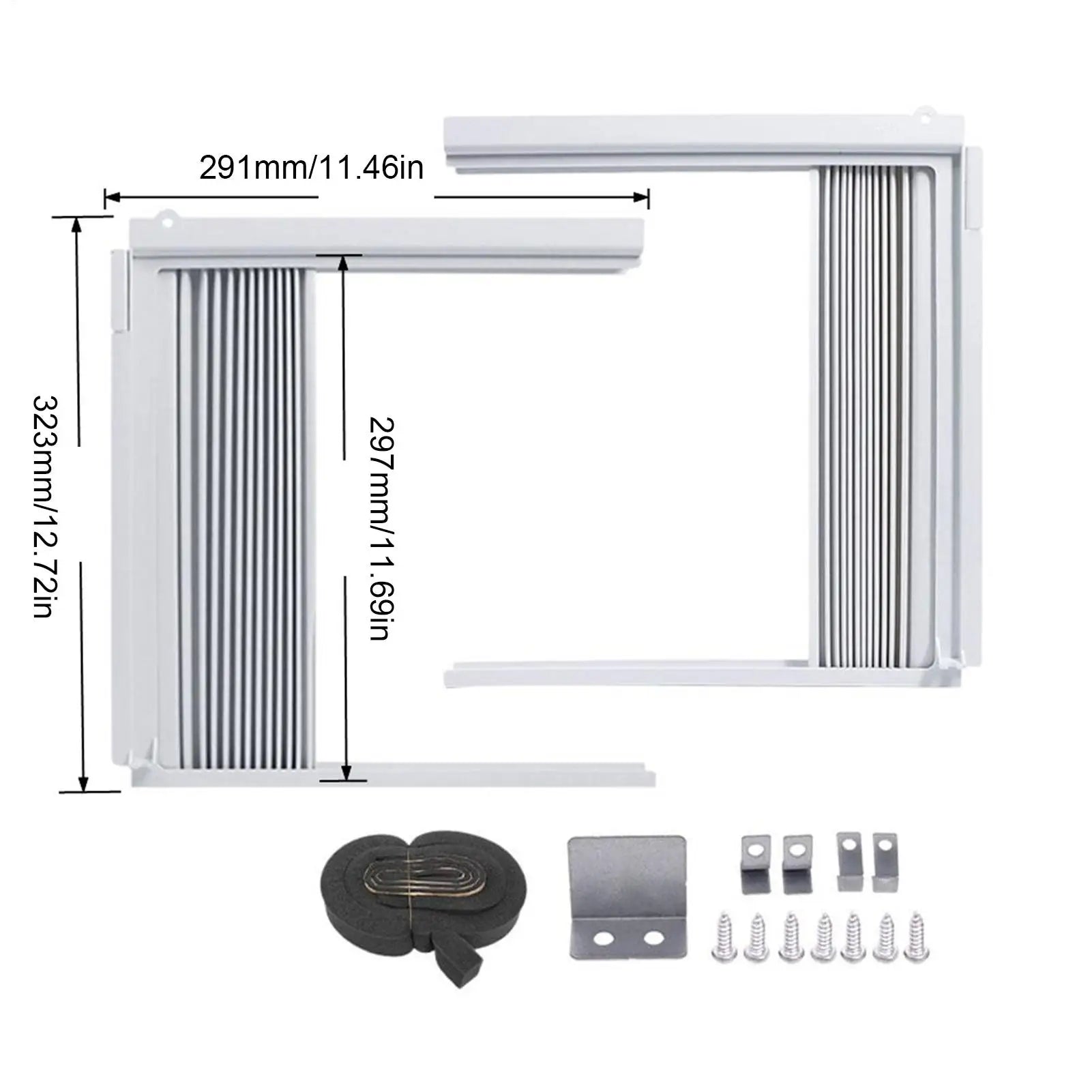 Window Unit Side Panels Soundproof Air Conditioner Cover Insulation AC Side Panel for Home Bedroom Living Room Office Dorm Hotel Qme