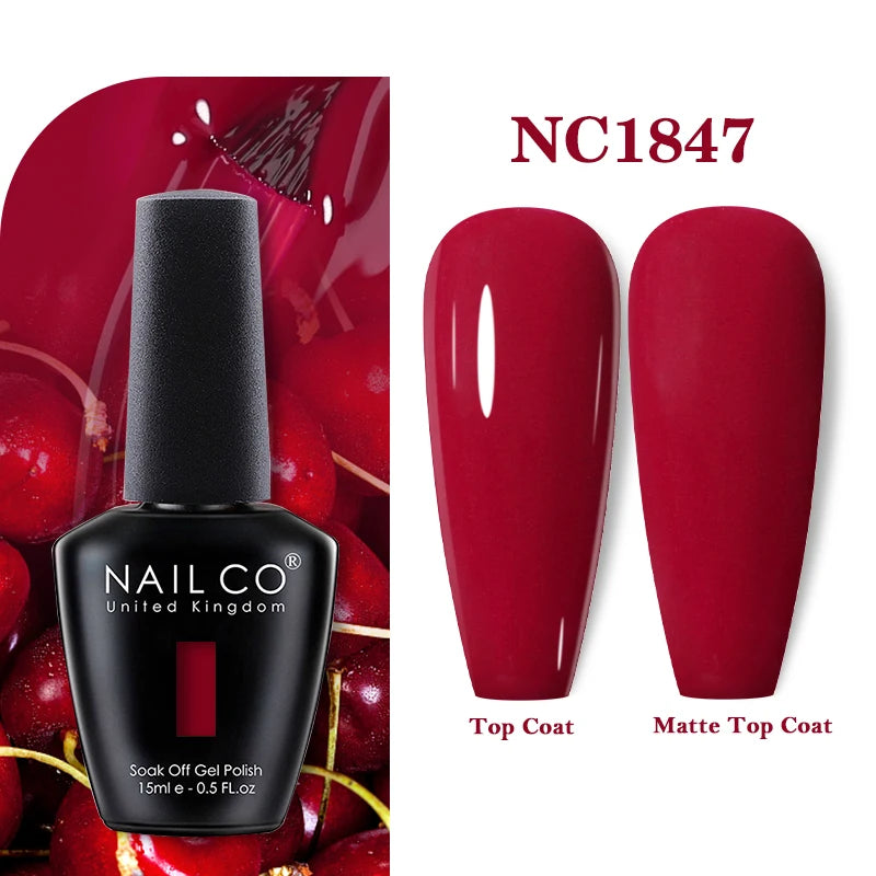 NAILCO Rubber Base Gel Polish Milky Pink Jelly White Beige 6Colors