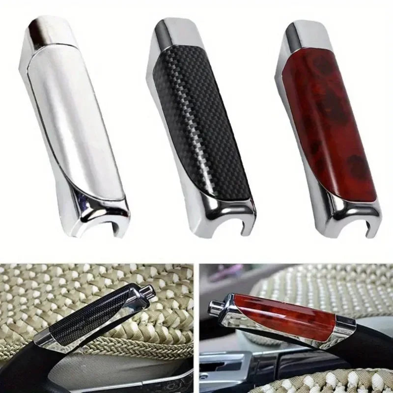 Universal Car Handbrake Protect Cover Styling Wooden Carbon Fiber Decor High Quality ABS Smooth SUV Interior Accessory Qme