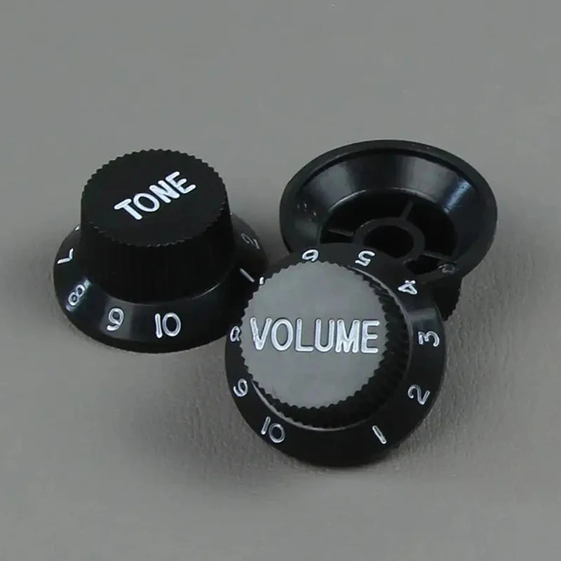 Plastic ST Guitar Knobs 2T1V Volume Tone Control Hat Caps Buttons Qme