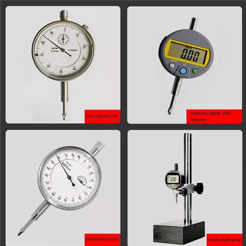 A02F-18Pcs Dial Indicator Extension Stem Rod Set M2.5 Thread,10-100Mm Extend Rod,Measurement For Dial & Digital Indicators Qme