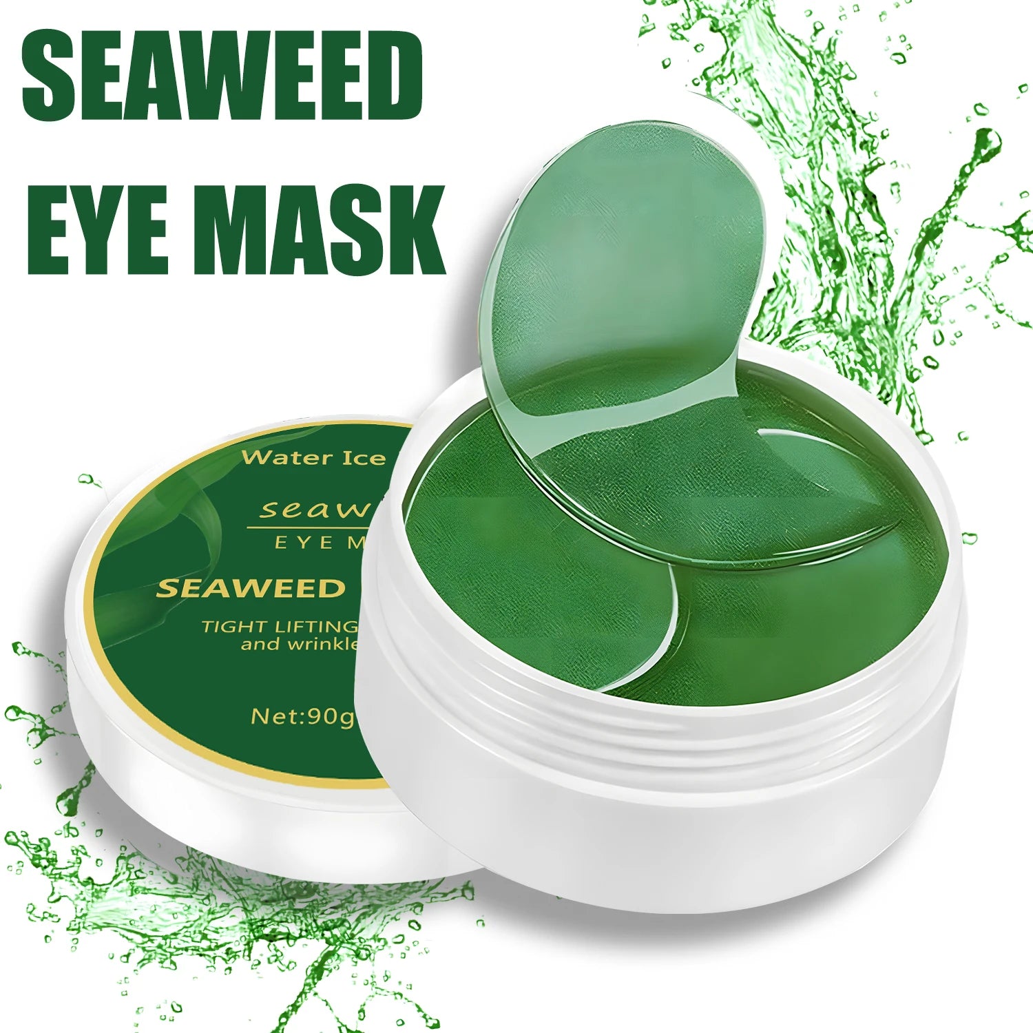 60pcs seaweed hyaluronic acid eye mask to remove dark circles collagen eye patch facial care products Qme