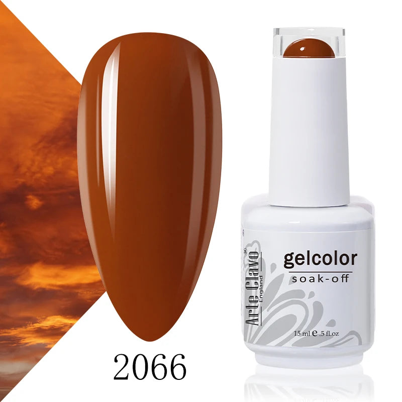 Arte Clavo Solid Gel Nail Polish Rainbow Summer Varnish Soak Off