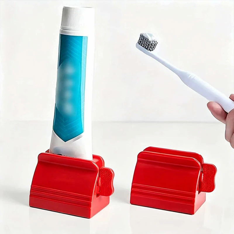Toothpaste Squeezer Facial Cleanser Hand Cream Lazy Multi-functional Qme Red