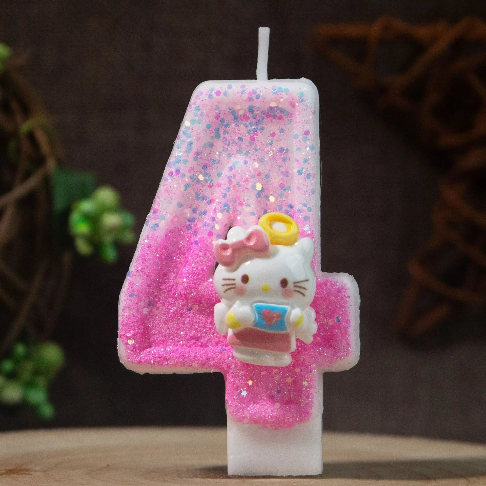 Hello Kitty 0-9 Number Birthday Candles Pink Cartoon Cake Topper Decorations Student Birthday Party Supplies Qme 4