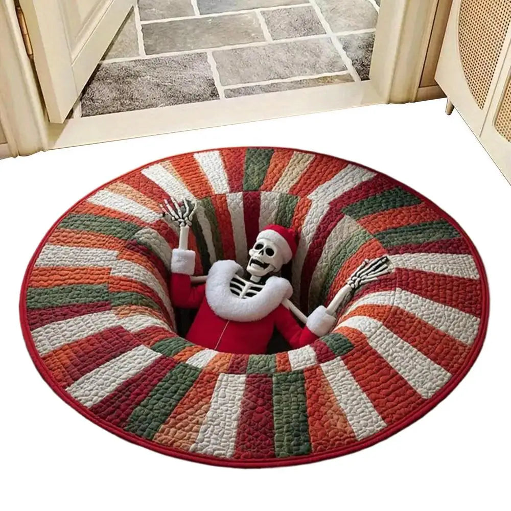 3D Rug Mat Floor Christmas Decor Round Quilted Holiday Bathroom Qme China Mainland C