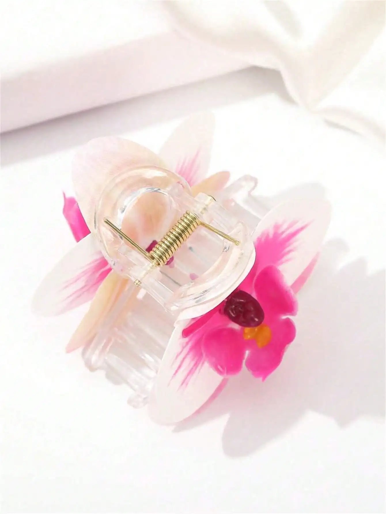 Double-sided Butterfly Orchid Hair Claw Clip Suitable Holiday Travel Qme