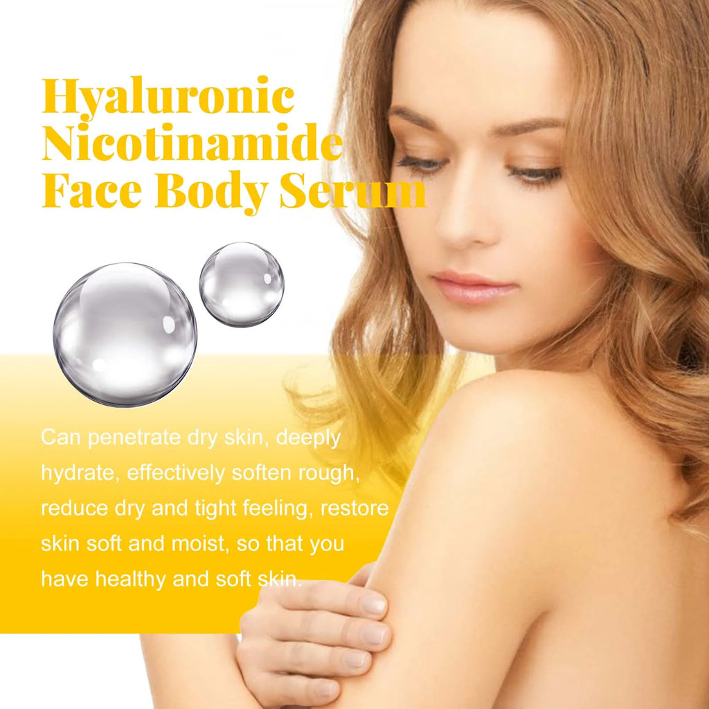 Hyaluronic Acid Facial Serum Moisturizing Smoothing Repair Skin Nicotinamide Brightening Skin Care Lift Firm Face Body Essence Qme