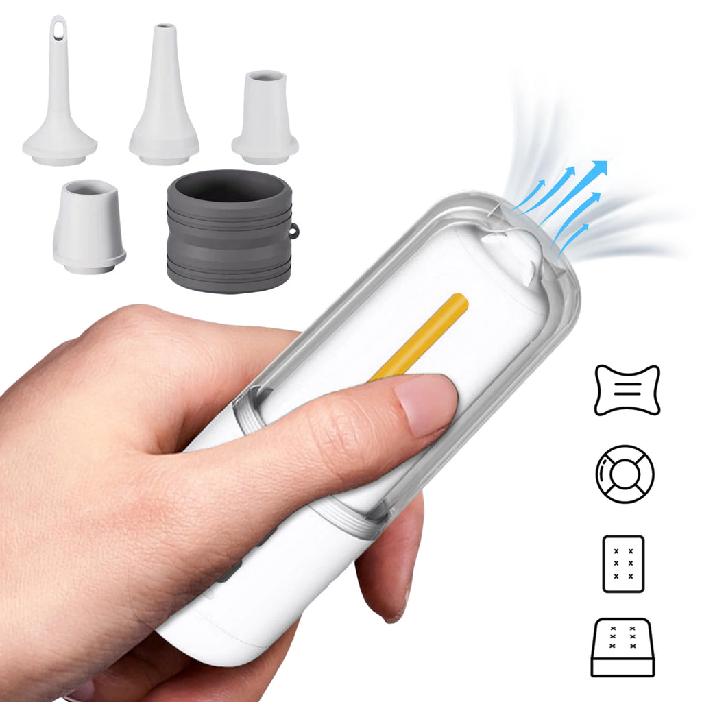 430L/min Ultra Fast Air Mattress Pump Type-C Powerful Mini Air Mattress Pump for Air Mattress Pool Floats Vacuum Storage Bags Qme