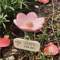 Flower Shaped Resin Bee Watering Station Hummingbird Feeder Realistic Qme Pink