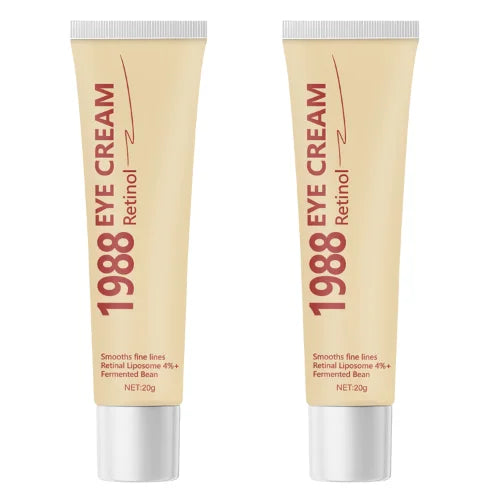 Retinol Eye Cream 1988 with 4% Retinal Liposome & Fermented Bean - Smooths Fine Lines for Elastic, Smooth Skin Qme Red 20g