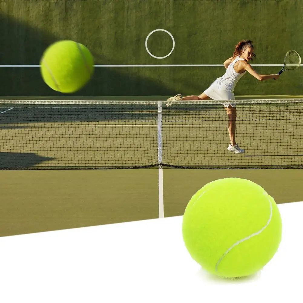 1PCS High Elasticity Tennis Professional Tennis Training Game Ball Outdoor Dogs Bite Chase and Chomp 63mm Tennis Ball Qme