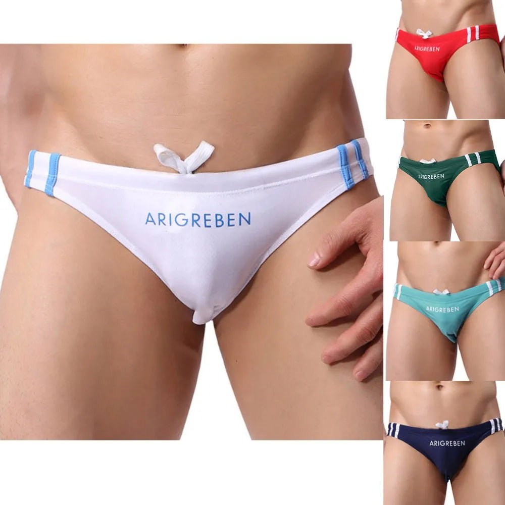 Men Summer Quick Dry Swim Trunks Boys Adults Breathable Sport Shorts Swimwear Briefs Bermudas Masculina Swimming Shorts Qme
