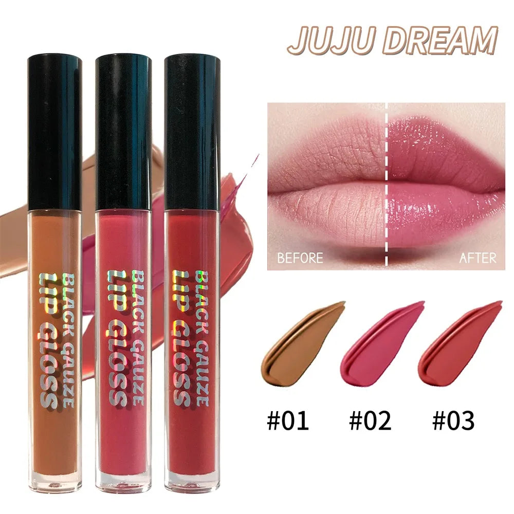 Matte Liquid Lipstick 3 Colors Waterproof Long-lasting Non-sticky Qme