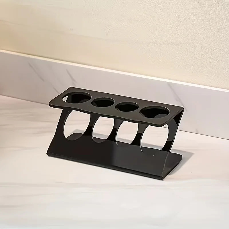 Bathroom Multipurpose Storage Rack for Toothbrush Holder, Multifunctional Drain Rack Organizer, Desktop Organizer for Bathroom Qme Black