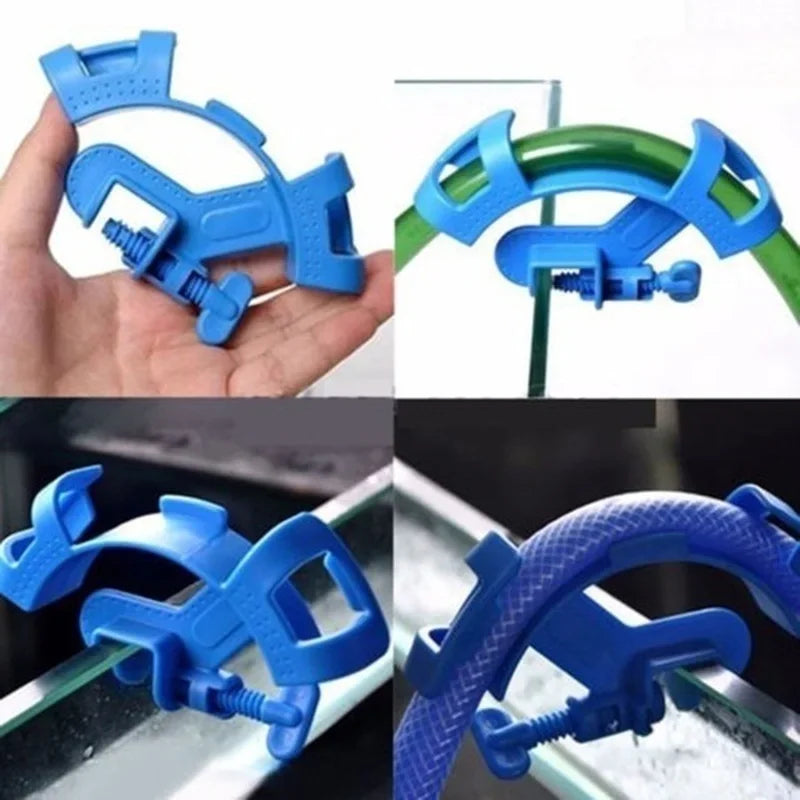 Aquarium Filtration Holder Water Pipe Filter for Mount Tube Fish Tank Firmly Hold Hose Water Pipe Fixing Clamp Aquarium Tool Qme