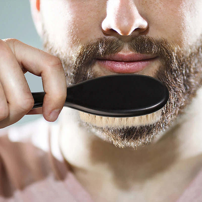 Wild Boar Bristles Material Dual-purpose Beard Brush Shaving Barber Qme