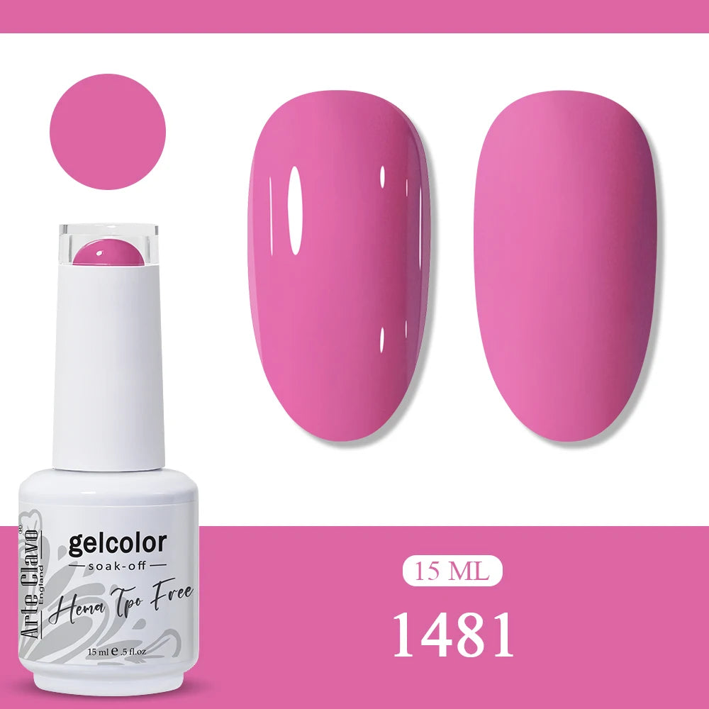 Arte Clavo HEMA TPO Solid Purple Gel Nail Polish Winter Matte DIY Art